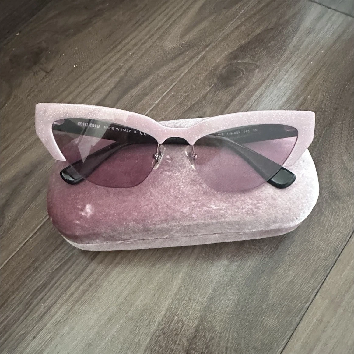 Pink Women's Miu Miu Sunglasses for sale | eBay