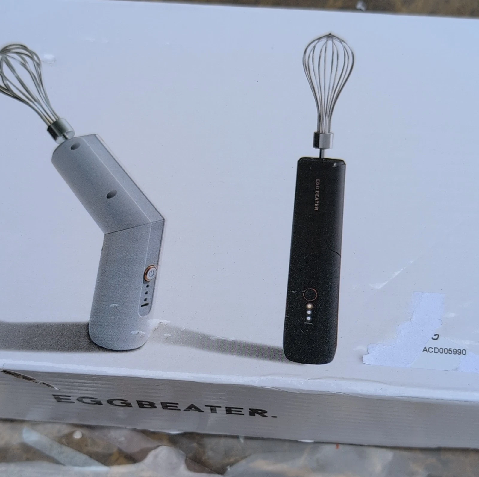 Egg Beater Handheld Electric Mixer USB Rechargeable Light Green 2 Whisks