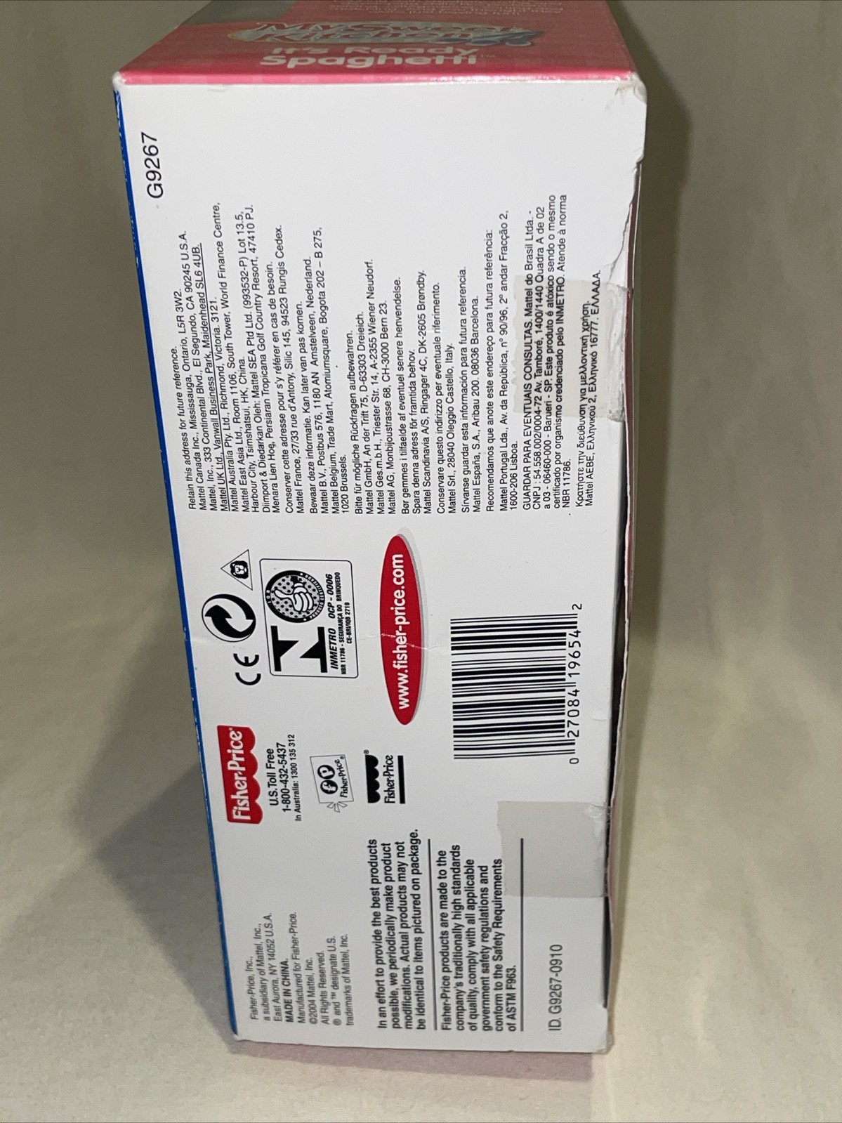 Fisher Price My Sweet Kitchen It’s Ready Spaghetti Play Food In Box 2004