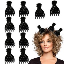 10 PCS Hair Volume Clip for Thick Hair, Root Clips for Curly Hair Volume,Blac...