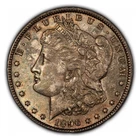 1896 $1 Morgan Silver Dollar - Pastel Pattern Toning - SKU-D3690