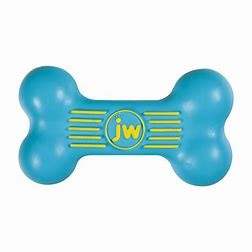 JW PET ISqueak Squeaker Dog Puppy Fetch Chew Toy MEDIUM BONE 5.5 inch - 2 Pack