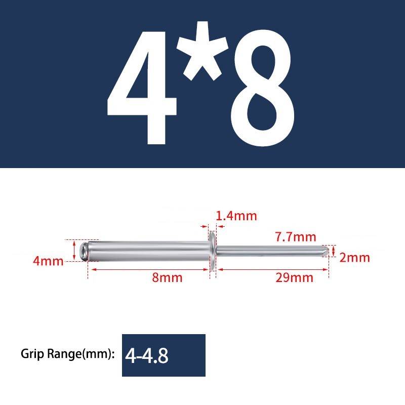 POP Rivets All Aluminum Dome Head Blind 2.4/2.8/3.0/3.2/3.6/4/5/6.4 mm ...