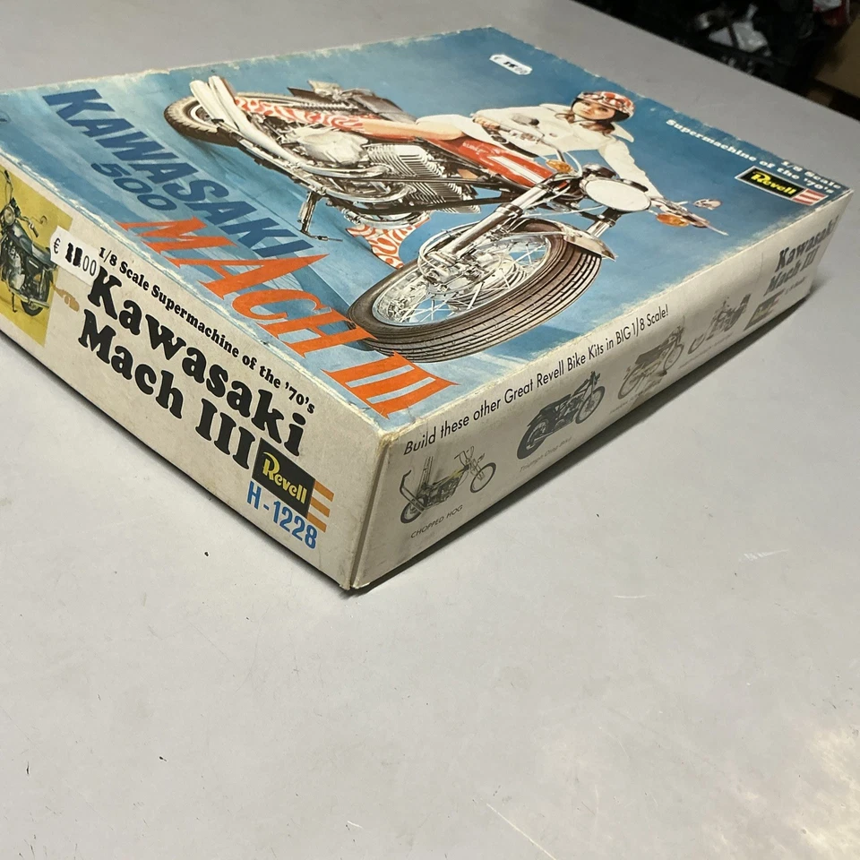 REVELL KAWASAKI 500 MACH III - NUOVO - Kit Da Montare 1/8 N. H-1228 Supermachine - Immagine 2 di 4