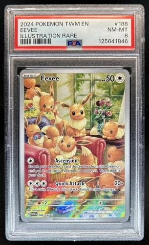 2024 Pokemon Twilight Masquerade Eevee #188/167 PSA 8