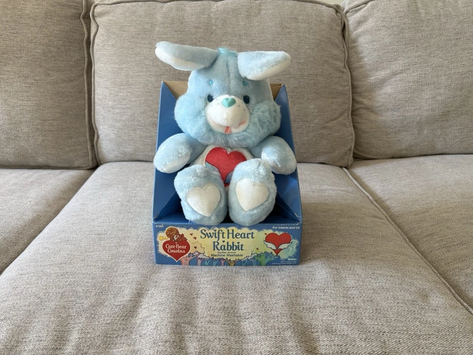 Vintage 1984 Kenner Care Bears Cousins Swift Heart Rabbit Plush With Box – Rare - Image 2 of 4