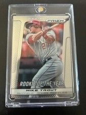 2013 MIKE TROUT, PANINI PRIZM #301, ROOKIE OF THE YEAR Los Angeles Angels
