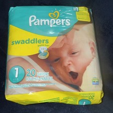 Pampers Swaddlers Diapers 20 Count Size 1 Blankie Soft 8 to 14lbs Newborn