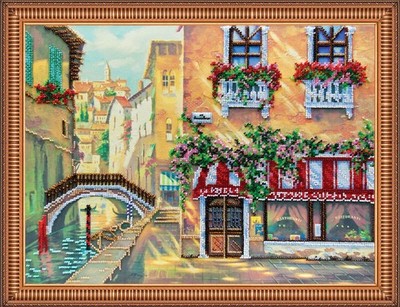 Bead Embroidery Kit ''Venetian Cafe'' Stitching Handmade Beadwork