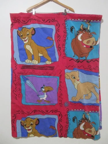 Vtg 90s Disney Lion King Twin Flat SHEET ONLY Simba Nala Kid EXCELLENT