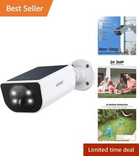 Wireless 2K Solar Camera for Home Security - Color Night Vision, Waterproof