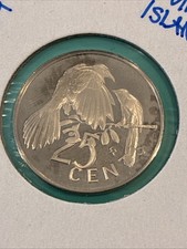 British Virgin Islands 25 Cents 1974 Proof Circulated