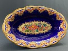 Plat creux oblong en faïence de Longwy M.P. Chevallier Renaissance