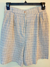 Requirements vintage WOMENS SHORTS. TAN/BLUE PLAID Sz 14.