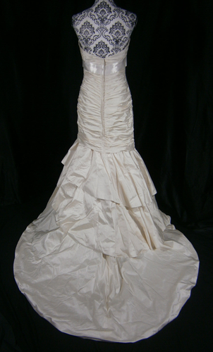 Paloma Blanca Wedding Ball Gown Bridal Dress 6-10 Silk Ivory Strapless Ruched - Picture 2 of 15