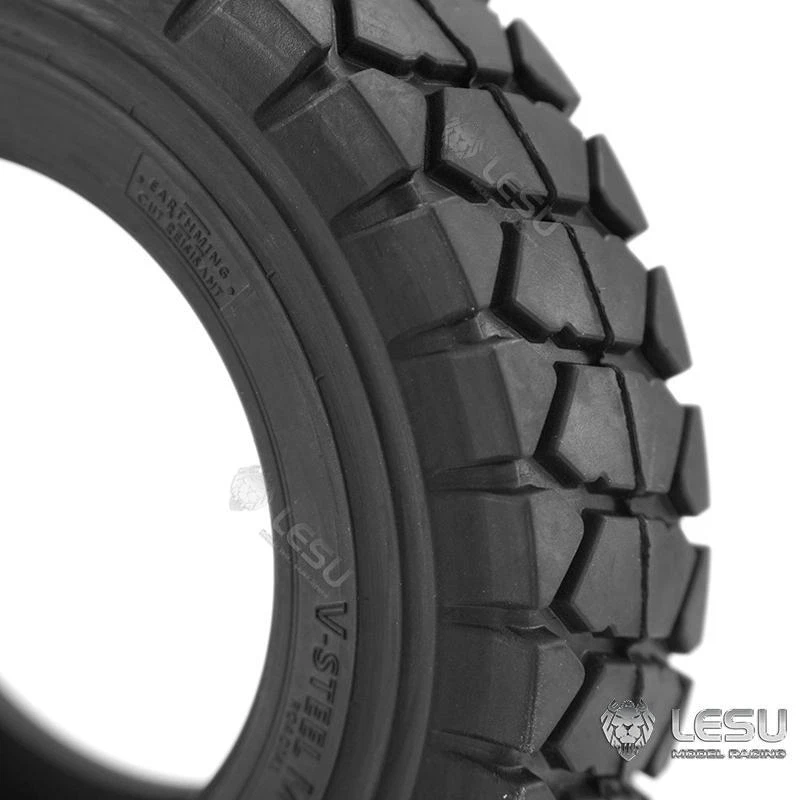 1 Pair Tire for LESU 1/16 Scale AOUE R100E RC Mining Car Dump Vehicles Wheels - Image 3 of 4