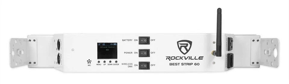 Rockville BEST STRIP 60 White Battery Powered DJ Light Bar Wireless DMX+RGBWA+UV - Image 4 of 4