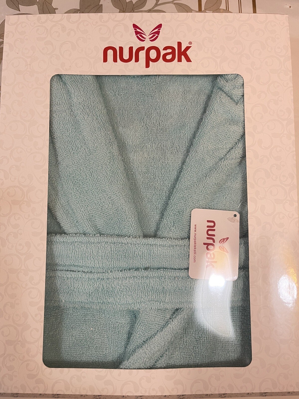 Turkish Cotton Women Bathrobe Luxury Style Belt Pockets Size M Mint eBay