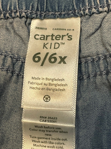 Carter's Kids shorts youth toddler 6 blue 19 x 3 - Picture 4 of 8