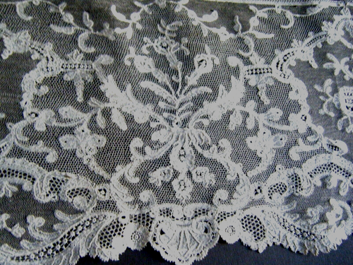 Antique end of 19c mixed Brussels bobbin lace handmade 6.5" x 1 y+13" one length - Picture 4 of 16