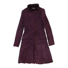 Versace Jeans Couture Coat - Xs Purple Leather