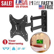 Full Motion TV Wall Mount Swivel Bracket 32 40 42 47 55 Inch LED LCD Flat Screen