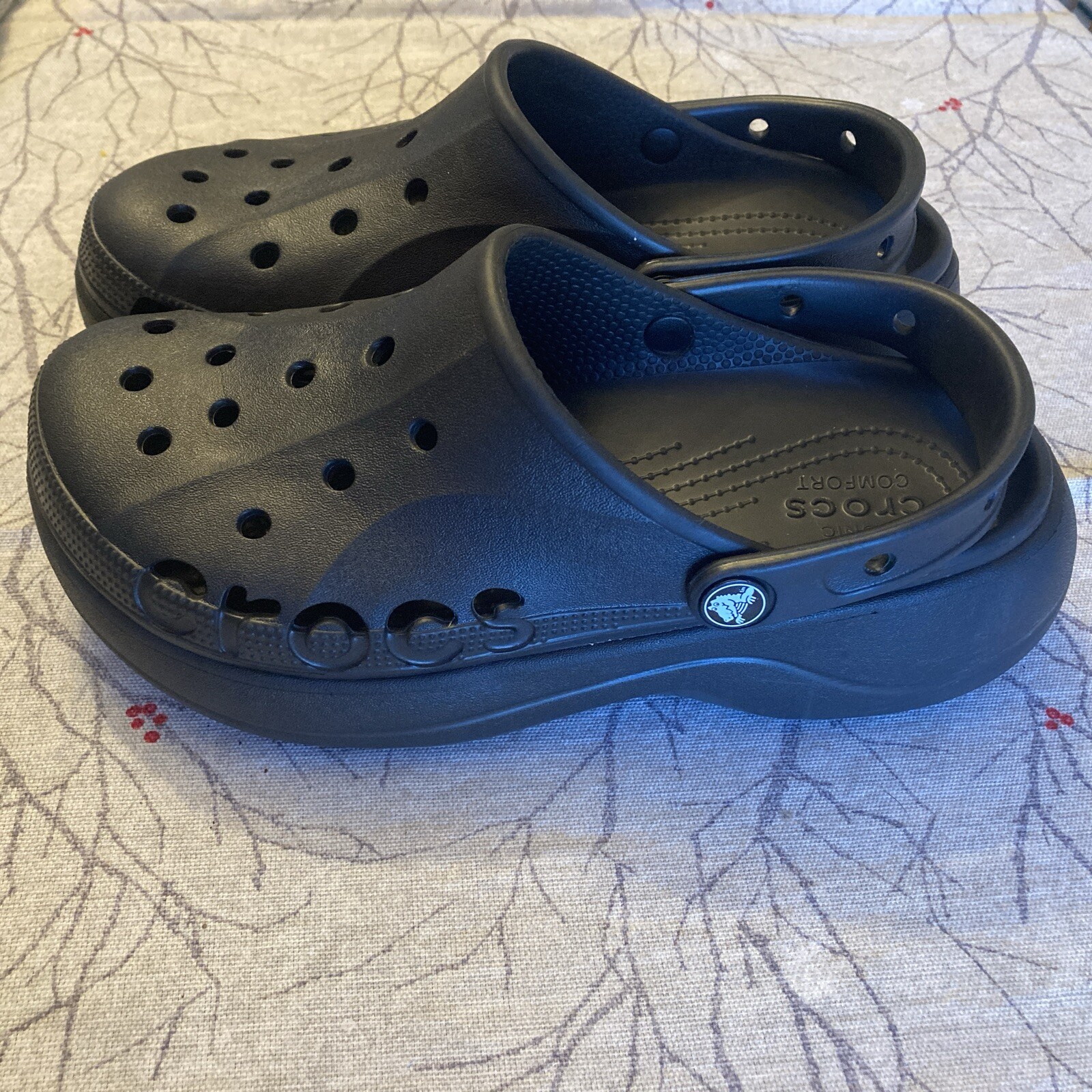 Crocs Platform Shoes Women's Size 9 Black Classic Ico… - Gem