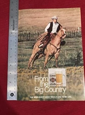 Lone Star Beer “From The Big Country” 1973  Print Ad - Great To Frame!