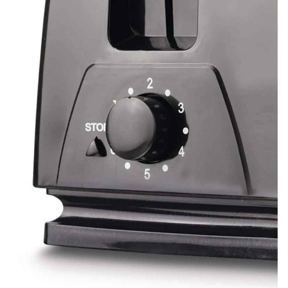 Brentwood Toaster 4-Slice Black/Silver1300W 6-Settings Auto-Center Crumb Tray - Image 3 of 4