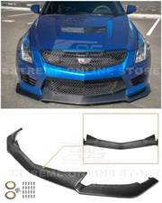 For 16-19 Cadillac ATS-V CARBON FIBER Package Front Bumper Lower Lip Splitter