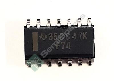 19 pcs. TEXAS INSTRUMENTS SN74F74D IC FF D-TYPE DUAL 1 BIT 14SOIC