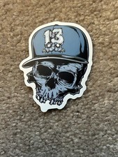 Skull With Hat 13 Sticker Bomb Vinyl Laptop Water Bottle Luggage Decal
