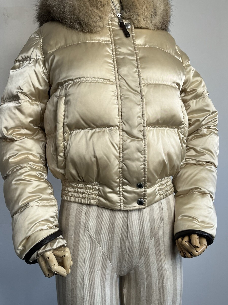 【とっぽ】Prada fur jacket Vintage Womens PRADA Fur Jacket Hooded Calf Leather Wool