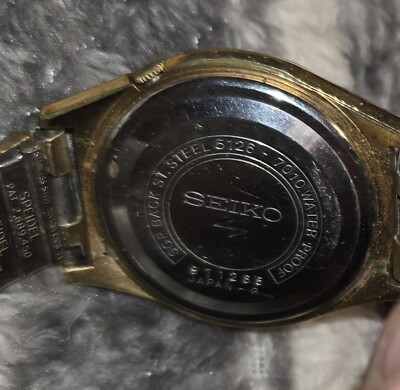 Vintage Seiko 5 Automatic Watch Men 23 Jewels 5126-7010 Gold Pl