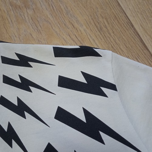Camiseta Neil Barrett Thunderbolt SS 20 Negra Blanca Calce Ajustado Talla S - Imagen 6 de 14