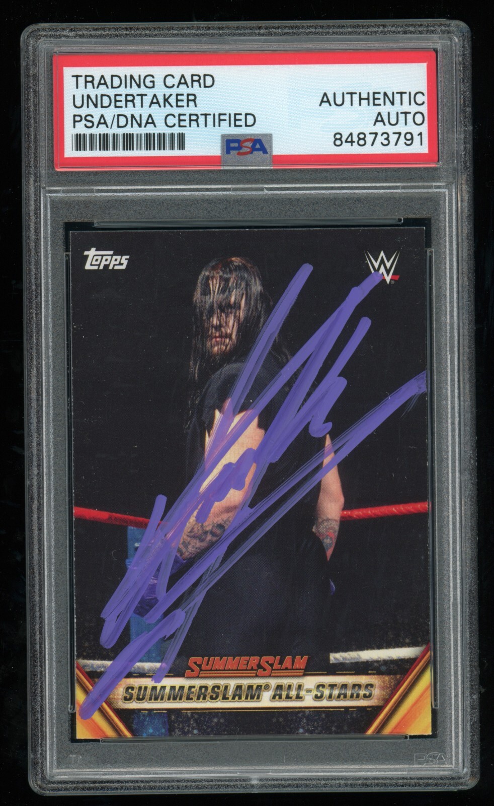 Undertaker PSA/DNA 2019 Topps WWE #MSS-6 Auto Signed Autographed HOF Deadman 791