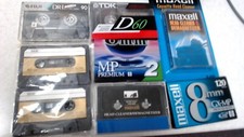 Lot of 8 Blank Audio Cassette Tapes