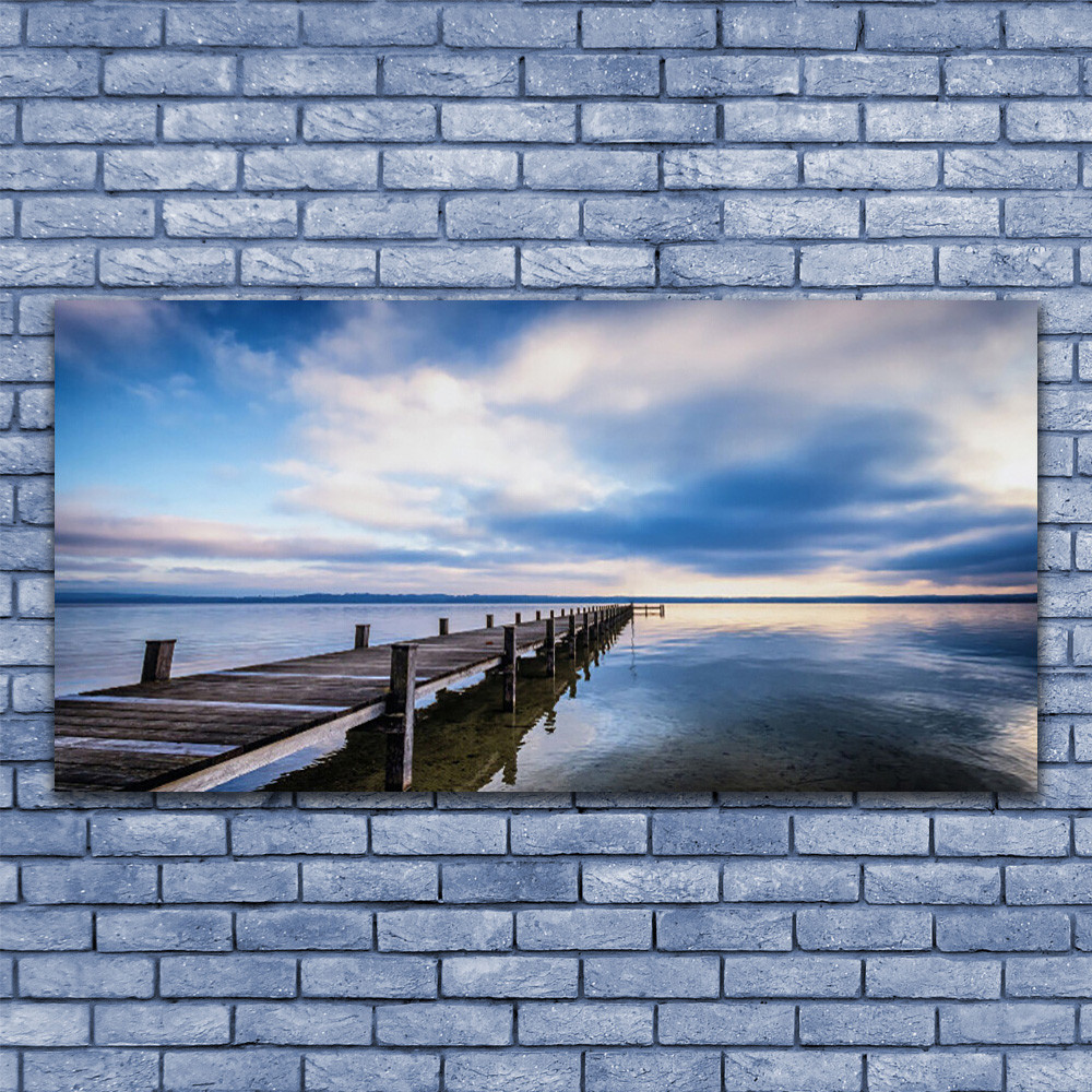 Impression sur toile architecture et ocean format panoramique 140x70