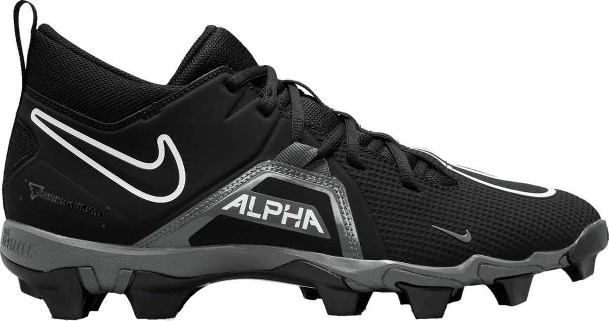 Nike Alpha Menace 3 Shark Football Cleats Black Spikes CV0584 010