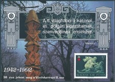 21729 Hungary Organization Red Cross Stamp on Stamp Memorial Sheet Silver