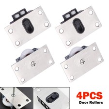4 Stainless Steel Sliding Door Wheels Rollers Runners For Cupboard/Wardrobe Tool