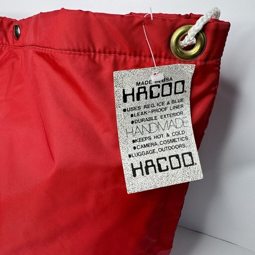 NWT Hacoo USA Red Vintage Keeps Hot & Cold Bag Leak Proof Liner Outdoors Durable - Picture 2 of 8