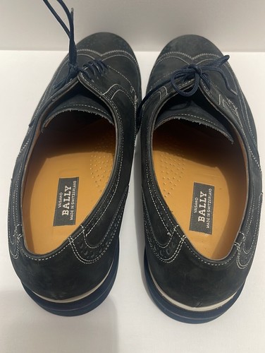 Bally Men's Blue Suede Leather Lace Up Oxford ShoesSize US 9EEE - Picture 5 of 7