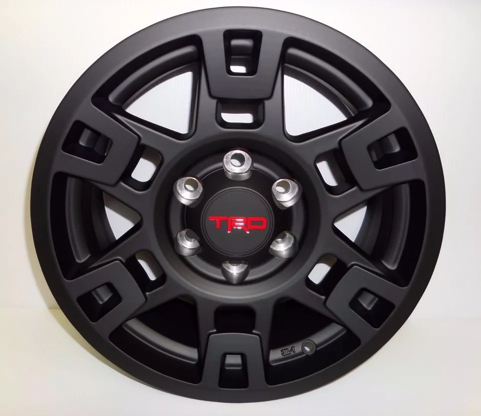 🔥Juego de 4 ruedas negras Toyota TRD Pro de 17" Toyota Tacoma, 4Runner, FJ Cruiser🔥 Foto 2 de 4