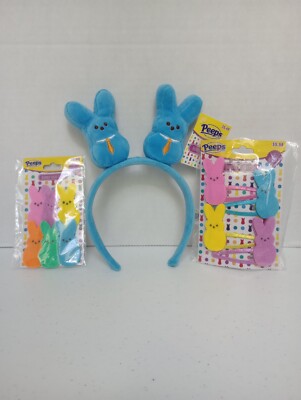 Dan Dee Peeps Easter Hair Clips and Headband Bunny