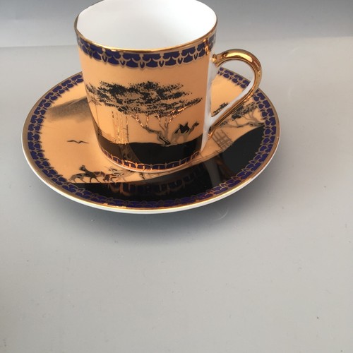 MTK TOHKI JAPAN GILDED ESPRESSO COFFEE CUPS & SAUCERS - Picture 5 of 12