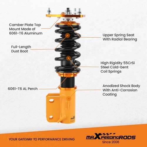 Adjustable Height Coilover Suspension for Subaru Impreza WRX GC8 1993-2001 - Picture 3 of 10