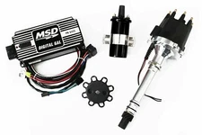 MSD Ignition 6AL Box w/ TSP Pro Billet Distributor & Coil 6425 SBC BBC Slip 