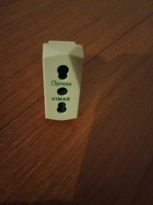 VIMAR 01319.B reduction plug 2x10 ground 250 V white white 
