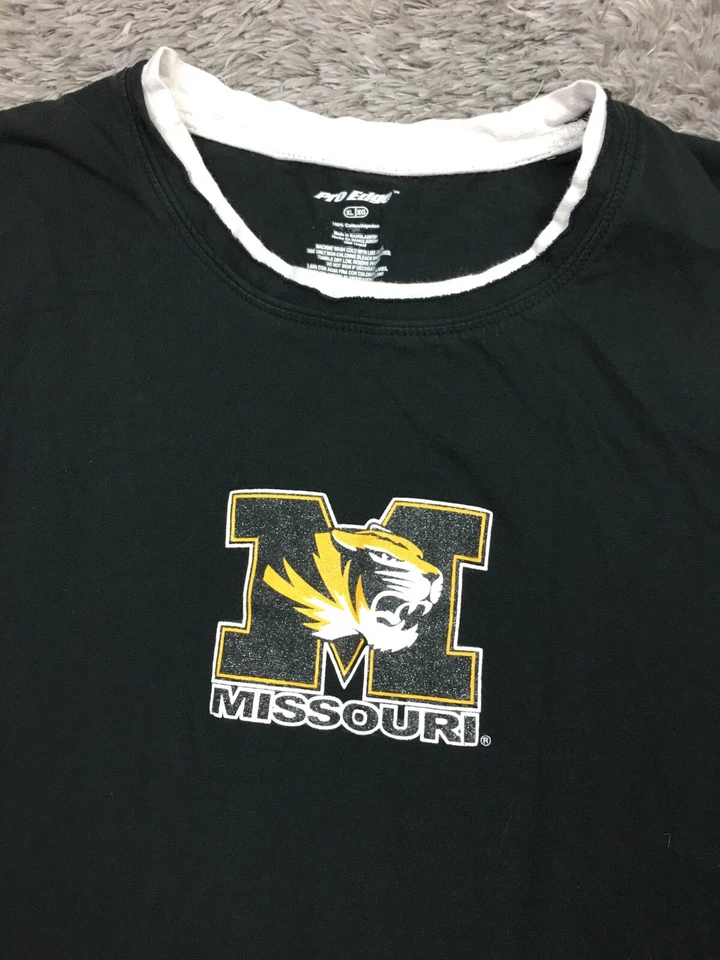 Camisa Mizzou Tigers para mujer talla XL negra amarilla manga corta Foto 4 de 4